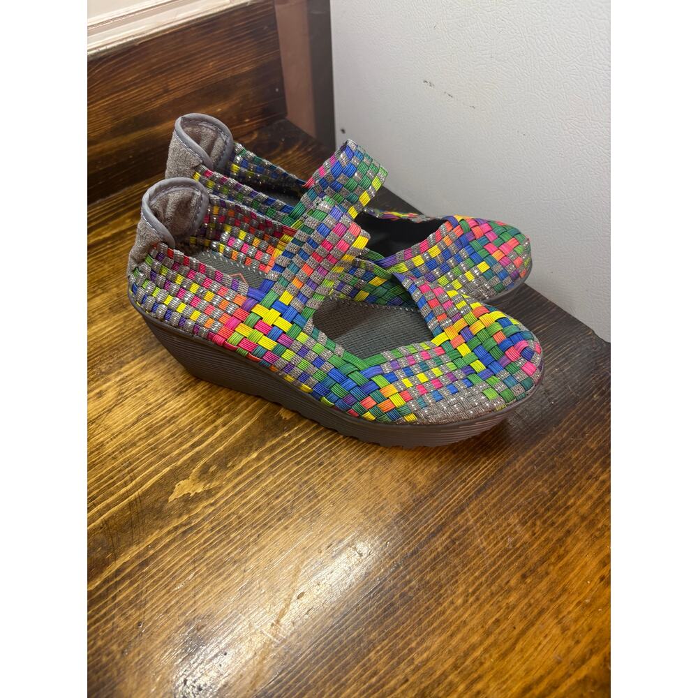 St. John's Bay Multi Color Woven Wedges Size 6.5
